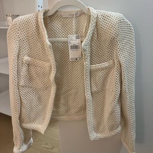 Mango openwork knitted jacket - size XS